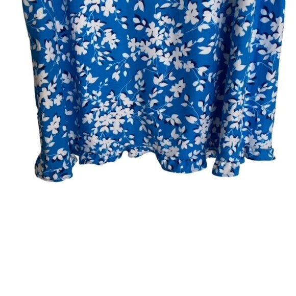 Draper James Blue & White Floral Tank Dress with Ruffle Hem S/M - Picture 8 of 8